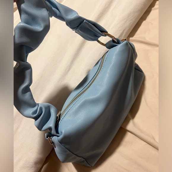 SIMONS - Blue Handbag with Gold details - Picture 3 of 4